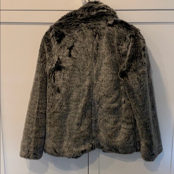 Avec Les Filles Grey Faux Fur Coat - Picture 4 of 5